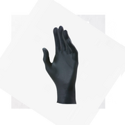 Guanti in nitrile senza polvere tulip nero 100 pz tg. S