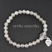 Chalcedony bracelet 6 mm size 16