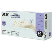 Guanti in lattice senza polvere DOC powder free - Mis. S - conf.100 pz