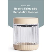 Beast Blending Vessel for Mighty 850 and Beast Mini Blender, Ultra-Thick Tritan Blending Vessel + Storage Lid (415mL, Sand)