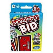 Monopoly Bid, gioco di carte rapido per famiglie e bambini dai 7 anni in su