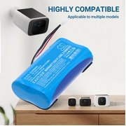 Batteri for Eufy 2K Solar Security Camera S220 SoloCam Wireles SW18650 34M 2P 3.7 V 5200 mAh Li-ion